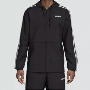 Adidas Men's Black Hooded Jacket